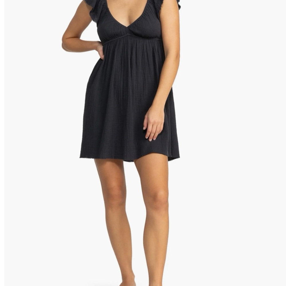 Roxy Luna Crinkle Gauze Minidress